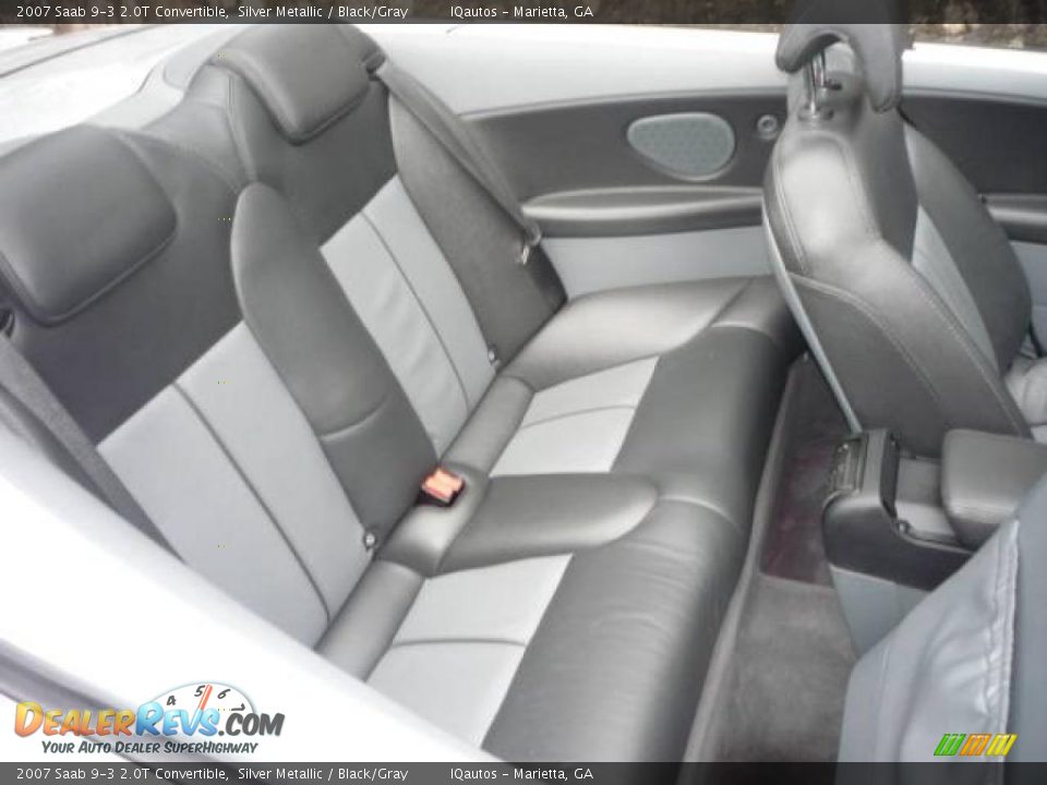 2007 Saab 9-3 2.0T Convertible Silver Metallic / Black/Gray Photo #28