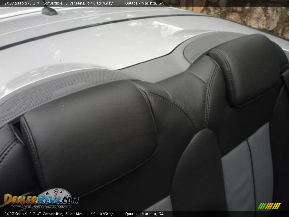 2007 Saab 9-3 2.0T Convertible Silver Metallic / Black/Gray Photo #29