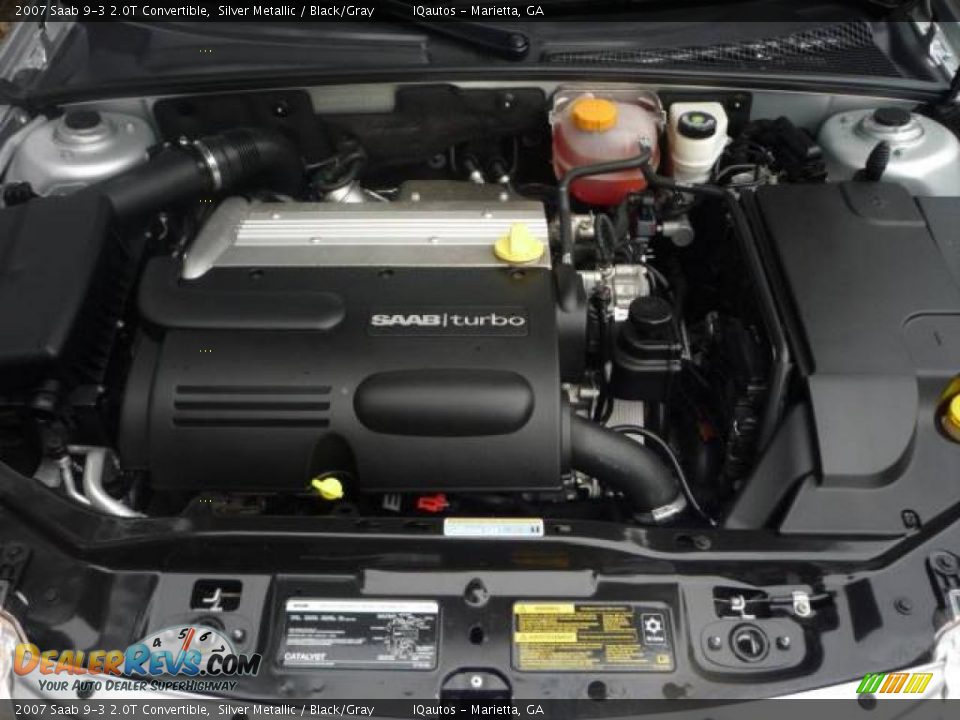 2007 Saab 9-3 2.0T Convertible Silver Metallic / Black/Gray Photo #31