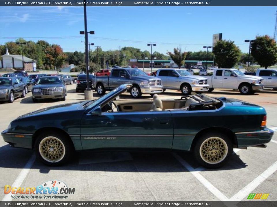 1993 Chrysler Lebaron GTC Convertible Emerald Green Pearl / Beige Photo #6