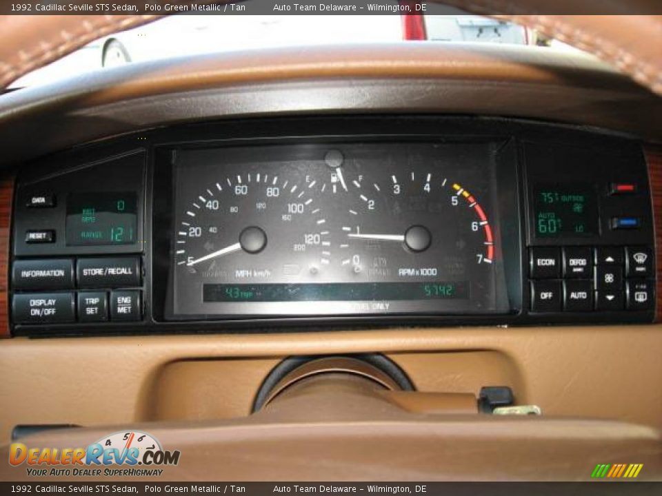 1992 Cadillac Seville STS Sedan Polo Green Metallic / Tan Photo #17
