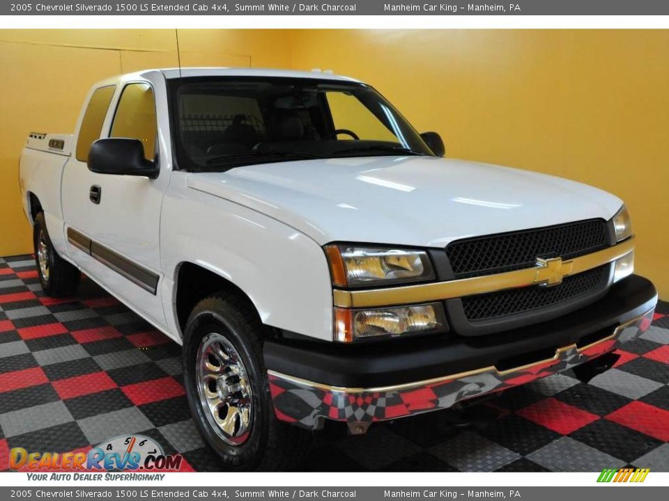 2005 Chevrolet Silverado 1500 LS Extended Cab 4x4 Summit White / Dark Charcoal Photo #1