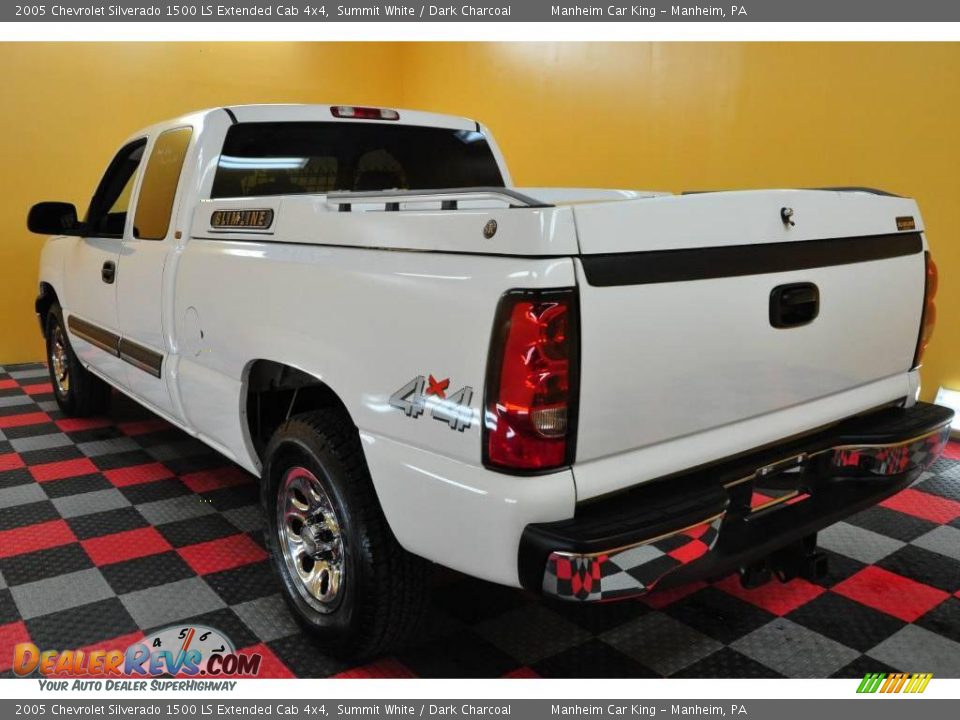 2005 Chevrolet Silverado 1500 LS Extended Cab 4x4 Summit White / Dark Charcoal Photo #4