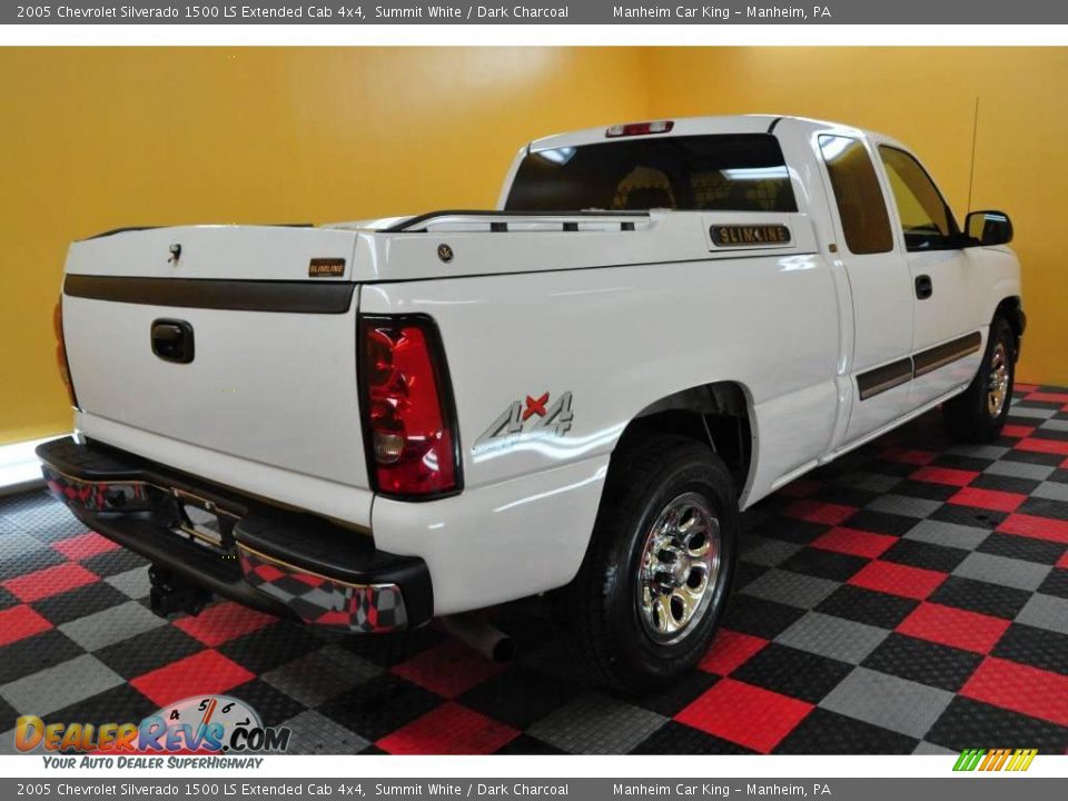 2005 Chevrolet Silverado 1500 LS Extended Cab 4x4 Summit White / Dark Charcoal Photo #6