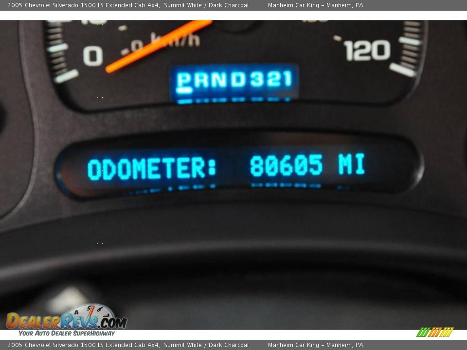 2005 Chevrolet Silverado 1500 LS Extended Cab 4x4 Summit White / Dark Charcoal Photo #9