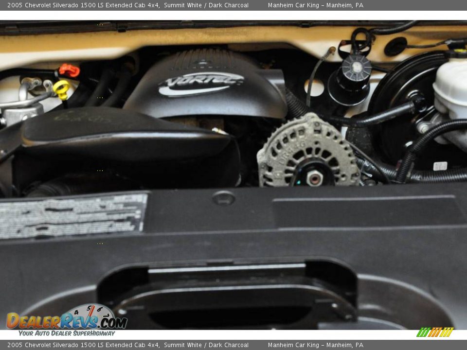 2005 Chevrolet Silverado 1500 LS Extended Cab 4x4 Summit White / Dark Charcoal Photo #15