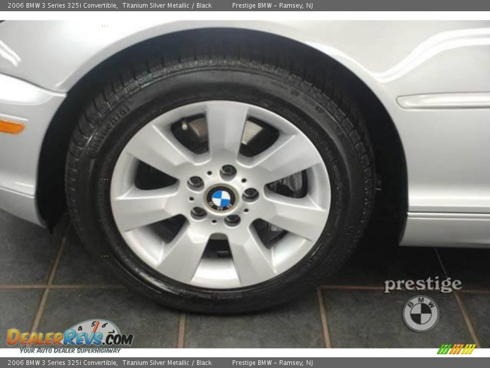2006 BMW 3 Series 325i Convertible Titanium Silver Metallic / Black Photo #7