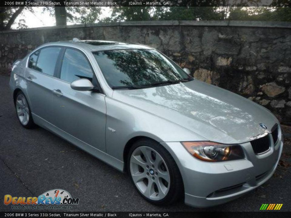 2006 BMW 3 Series 330i Sedan Titanium Silver Metallic / Black Photo #1