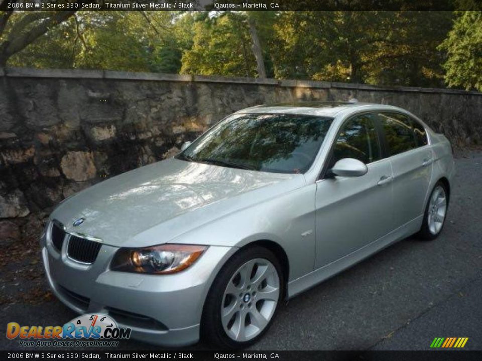 2006 BMW 3 Series 330i Sedan Titanium Silver Metallic / Black Photo #2