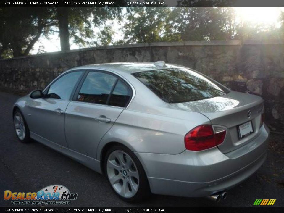 2006 BMW 3 Series 330i Sedan Titanium Silver Metallic / Black Photo #3