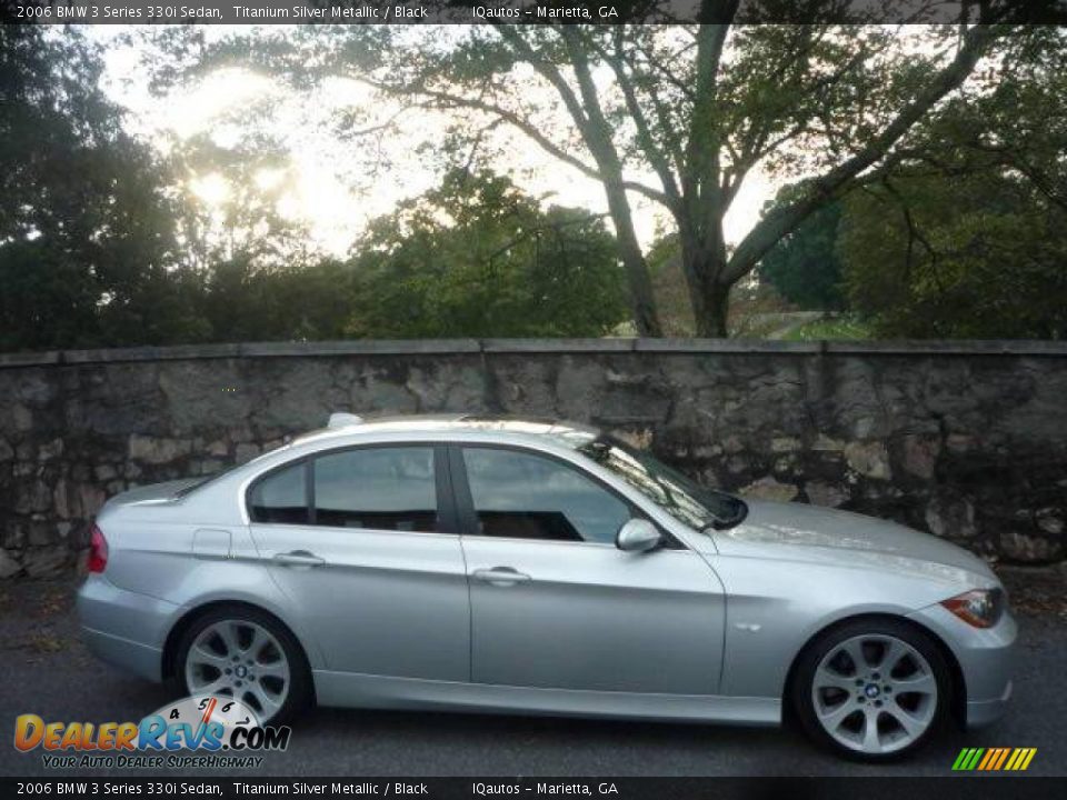 2006 BMW 3 Series 330i Sedan Titanium Silver Metallic / Black Photo #5