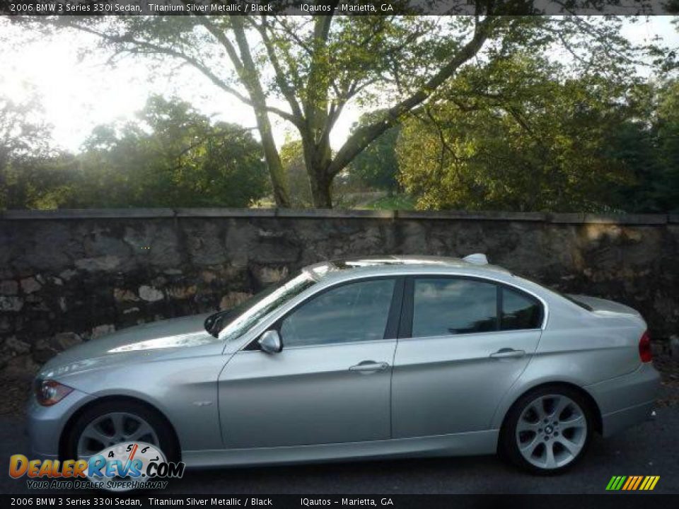 2006 BMW 3 Series 330i Sedan Titanium Silver Metallic / Black Photo #6