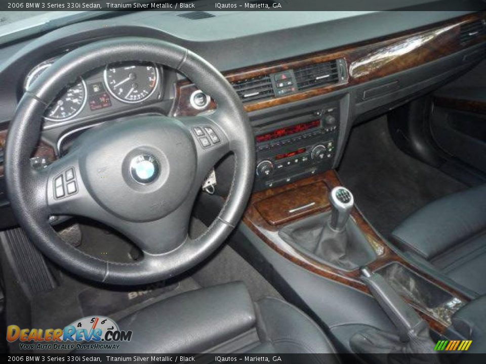 2006 BMW 3 Series 330i Sedan Titanium Silver Metallic / Black Photo #7
