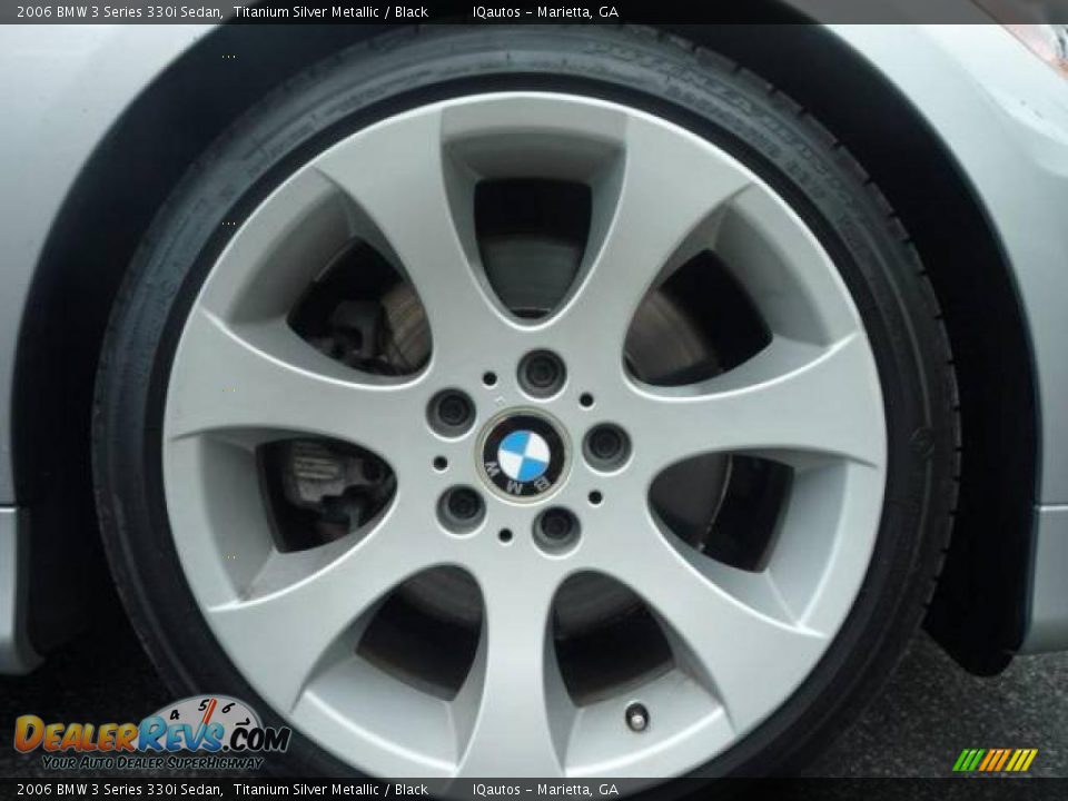2006 BMW 3 Series 330i Sedan Titanium Silver Metallic / Black Photo #10
