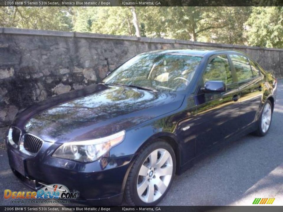 2006 BMW 5 Series 530i Sedan Monaco Blue Metallic / Beige Photo #2
