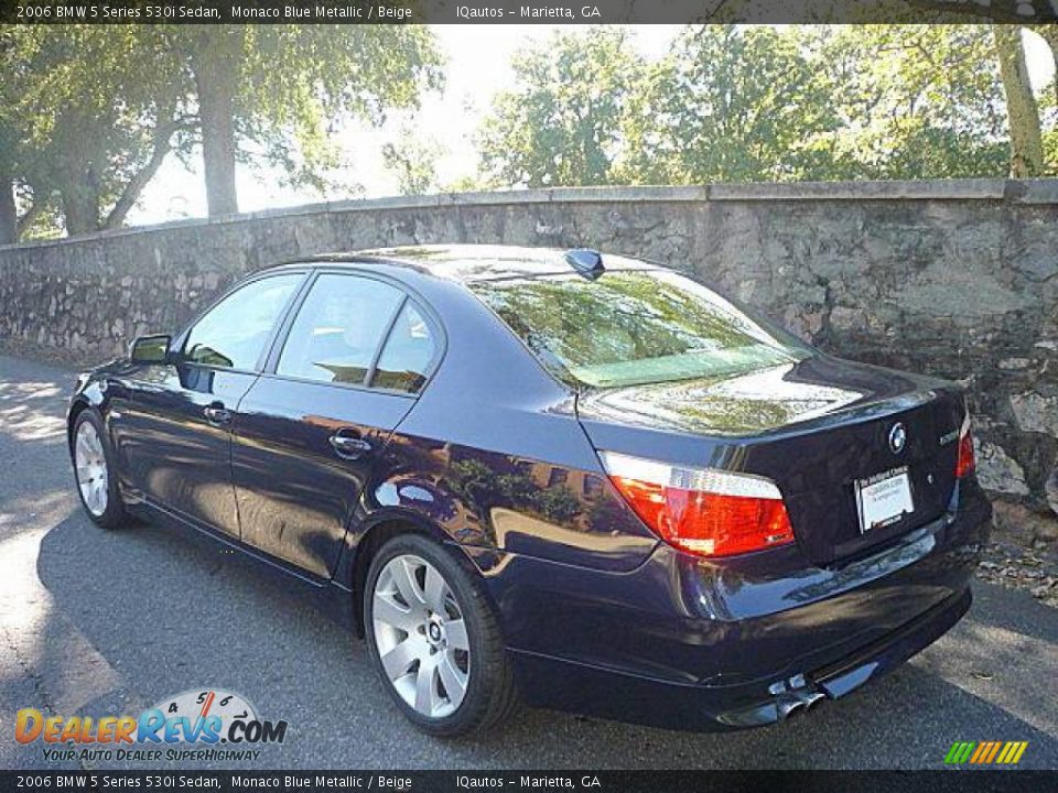 2006 BMW 5 Series 530i Sedan Monaco Blue Metallic / Beige Photo #3