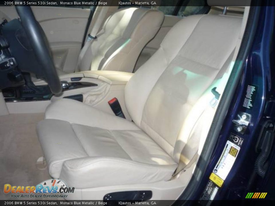 2006 BMW 5 Series 530i Sedan Monaco Blue Metallic / Beige Photo #5