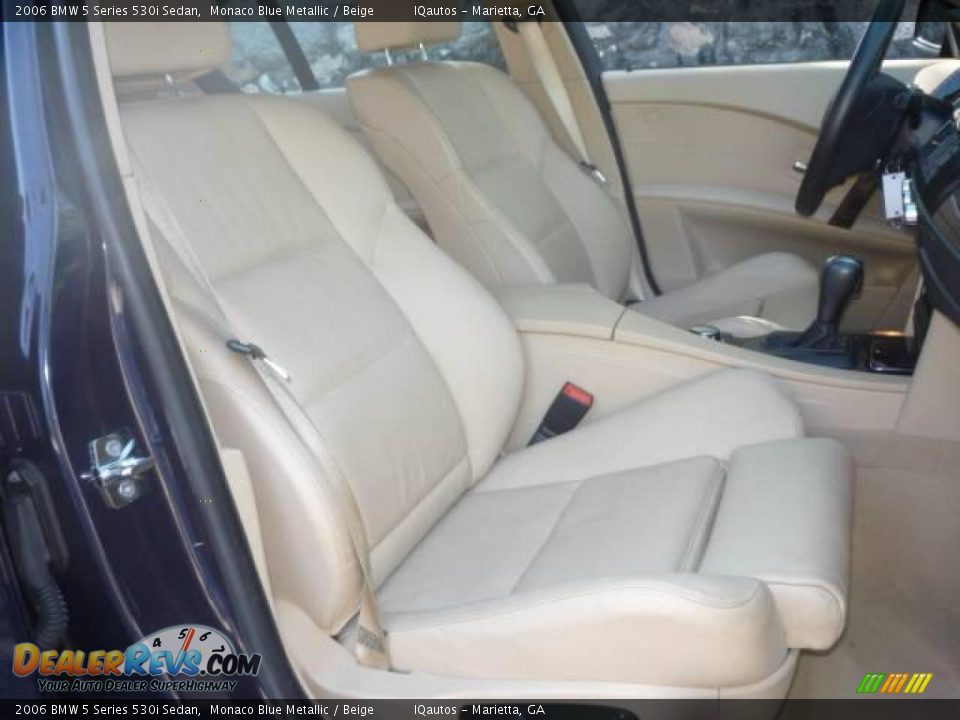 2006 BMW 5 Series 530i Sedan Monaco Blue Metallic / Beige Photo #6