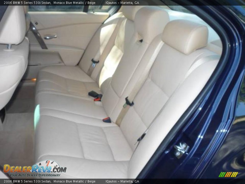 2006 BMW 5 Series 530i Sedan Monaco Blue Metallic / Beige Photo #10