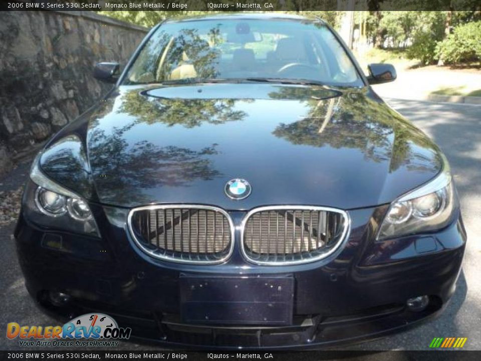 2006 BMW 5 Series 530i Sedan Monaco Blue Metallic / Beige Photo #11