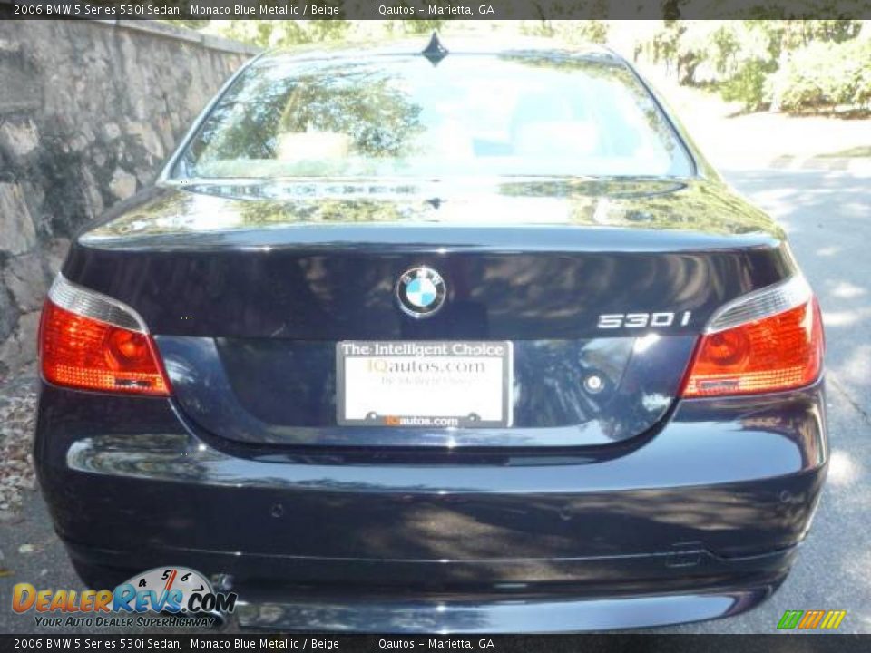2006 BMW 5 Series 530i Sedan Monaco Blue Metallic / Beige Photo #12