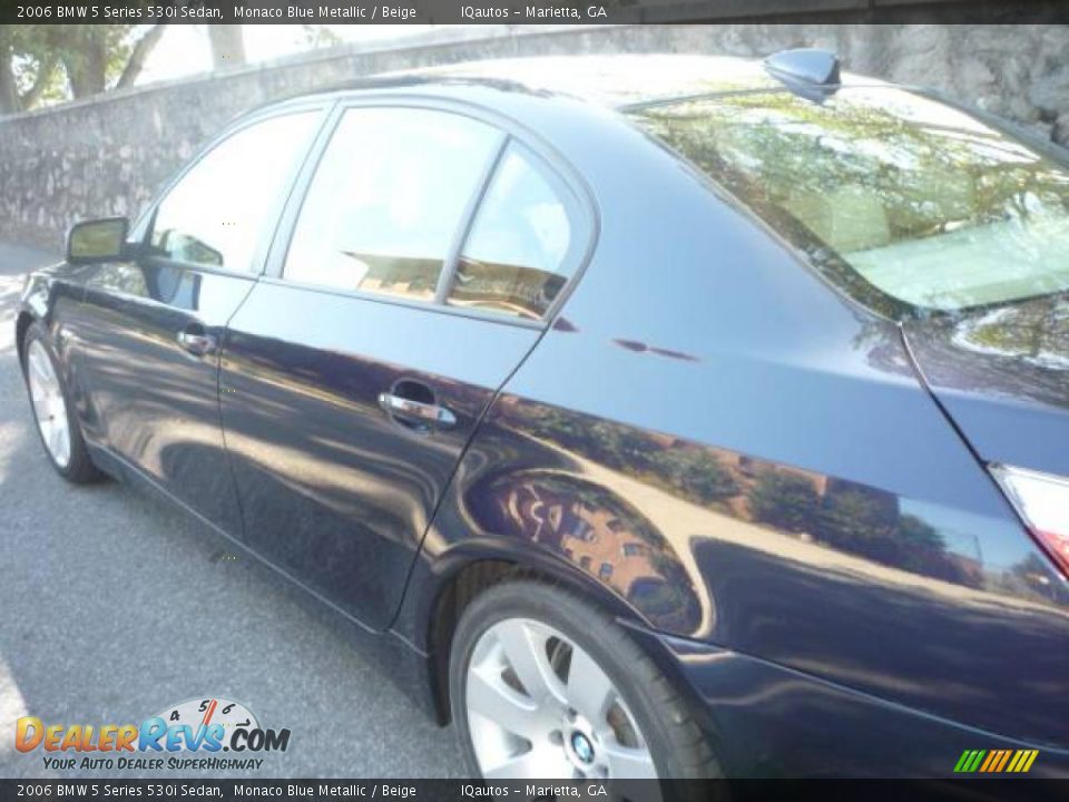 2006 BMW 5 Series 530i Sedan Monaco Blue Metallic / Beige Photo #14