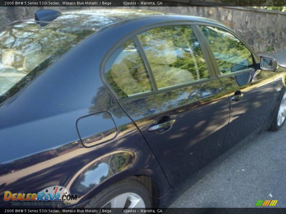 2006 BMW 5 Series 530i Sedan Monaco Blue Metallic / Beige Photo #16
