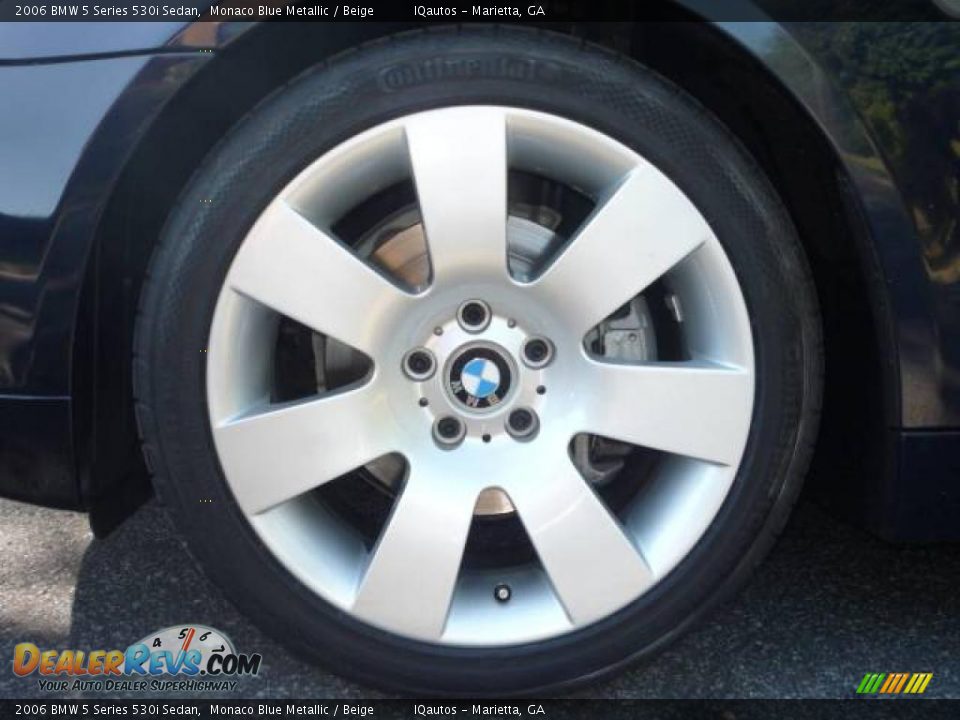 2006 BMW 5 Series 530i Sedan Monaco Blue Metallic / Beige Photo #19