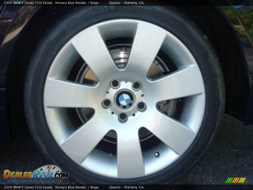 2006 BMW 5 Series 530i Sedan Monaco Blue Metallic / Beige Photo #20
