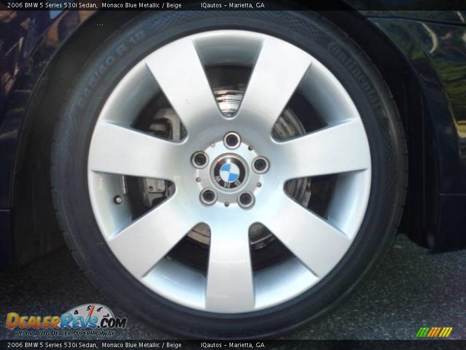 2006 BMW 5 Series 530i Sedan Monaco Blue Metallic / Beige Photo #21
