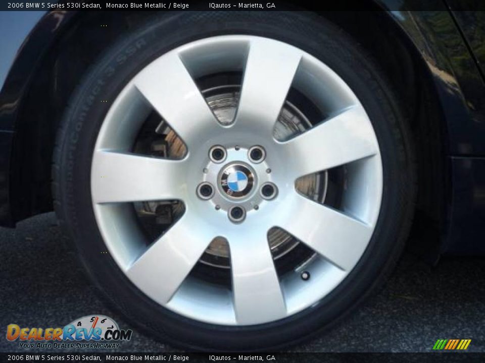 2006 BMW 5 Series 530i Sedan Monaco Blue Metallic / Beige Photo #22
