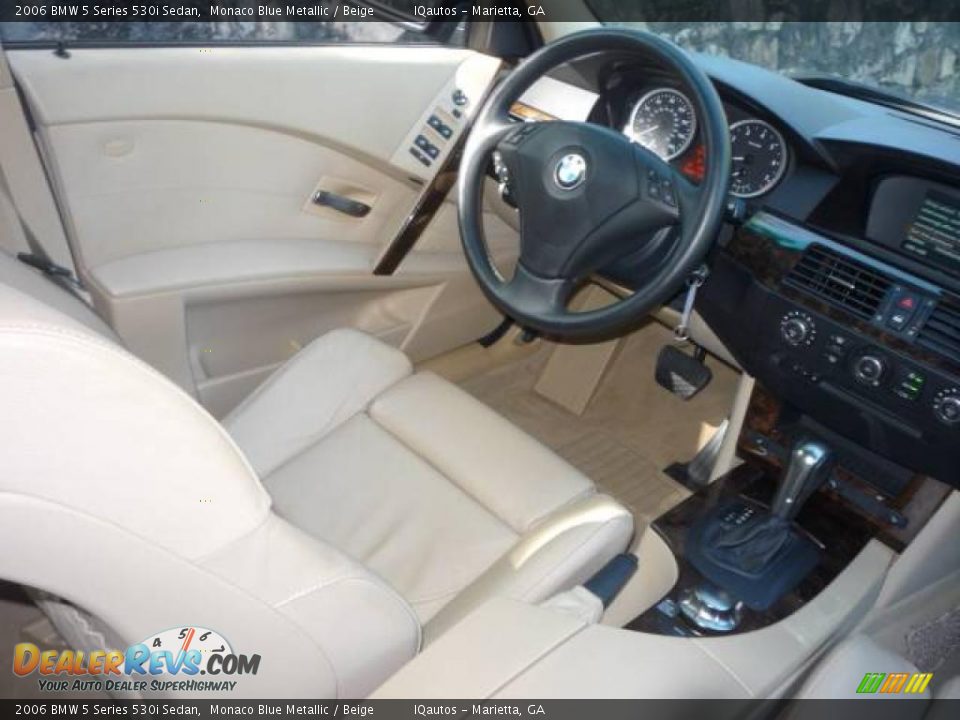 2006 BMW 5 Series 530i Sedan Monaco Blue Metallic / Beige Photo #23