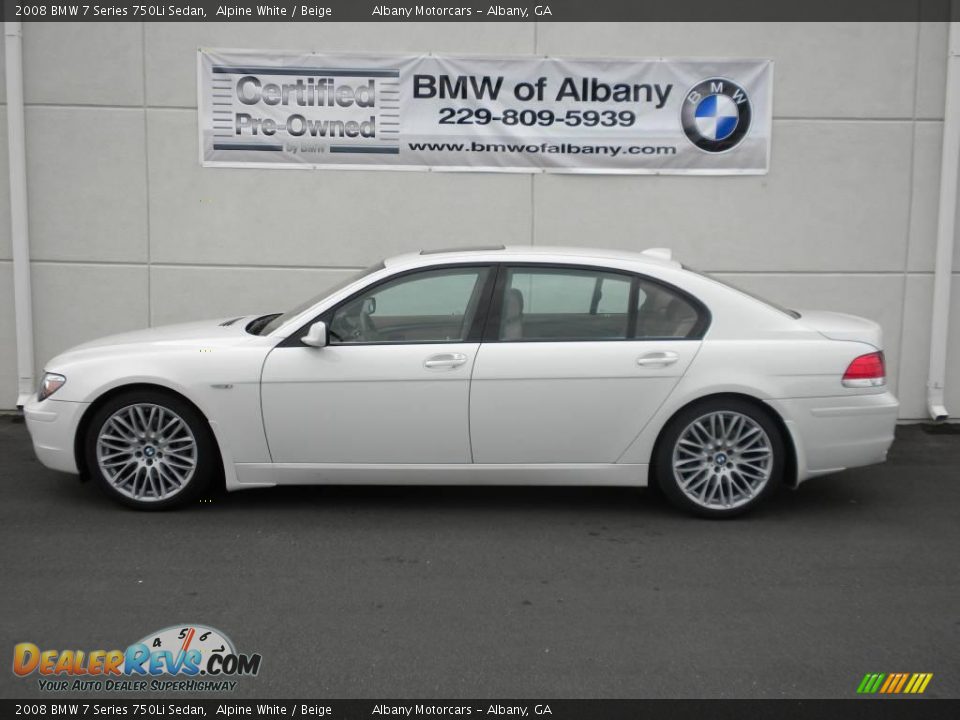 2008 BMW 7 Series 750Li Sedan Alpine White / Beige Photo #1