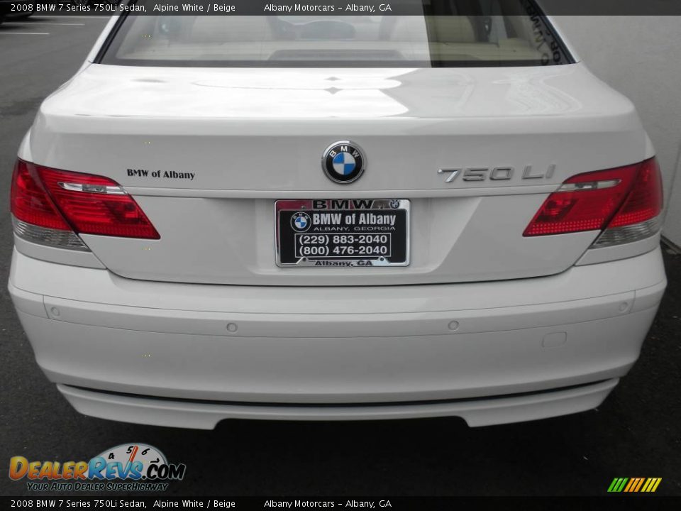 2008 BMW 7 Series 750Li Sedan Alpine White / Beige Photo #4