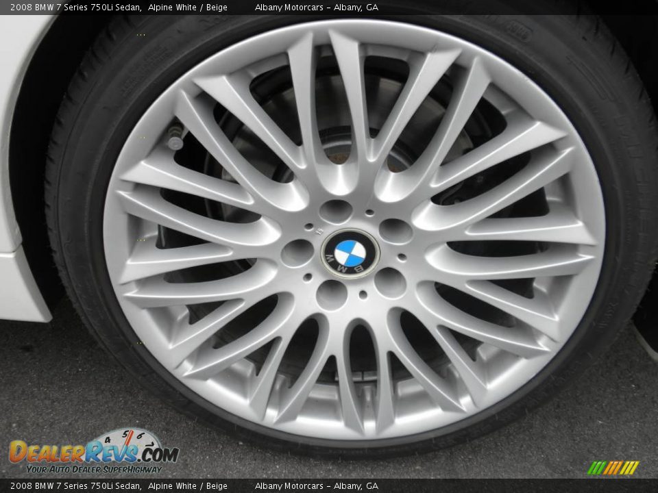 2008 BMW 7 Series 750Li Sedan Alpine White / Beige Photo #5