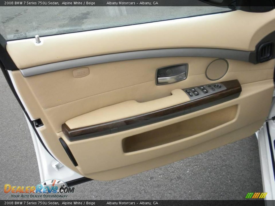 2008 BMW 7 Series 750Li Sedan Alpine White / Beige Photo #7