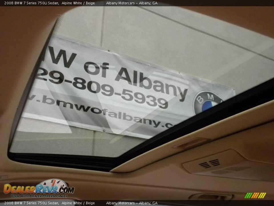 2008 BMW 7 Series 750Li Sedan Alpine White / Beige Photo #8