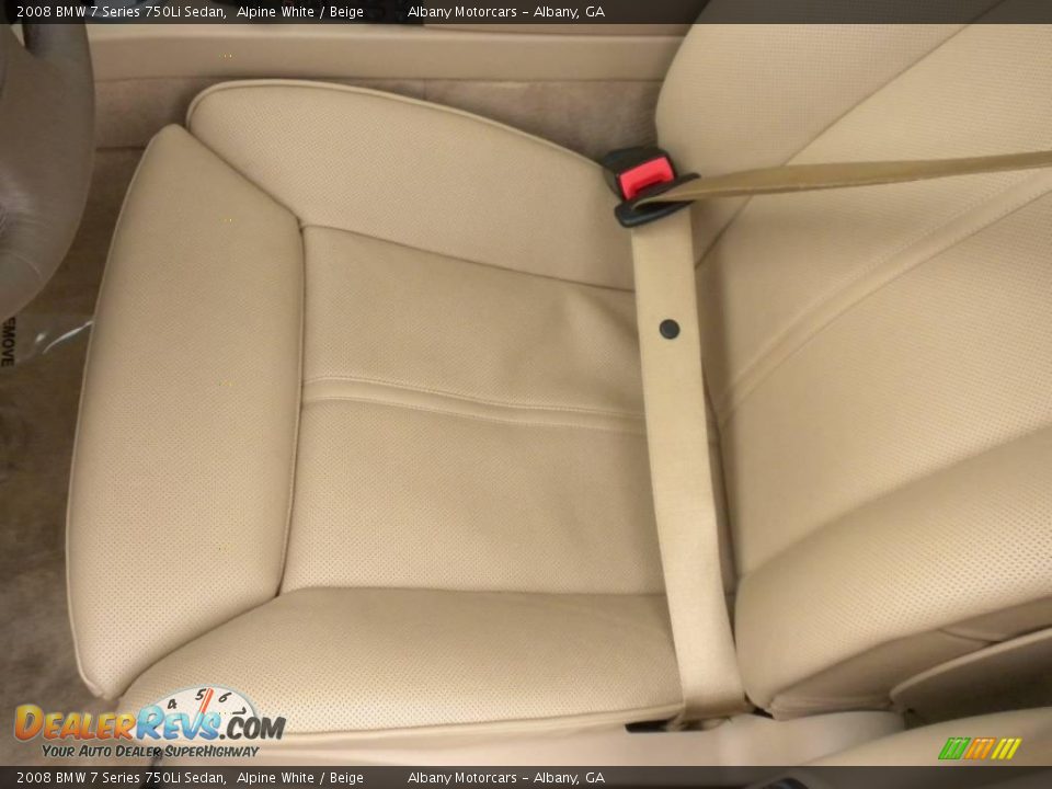 2008 BMW 7 Series 750Li Sedan Alpine White / Beige Photo #9