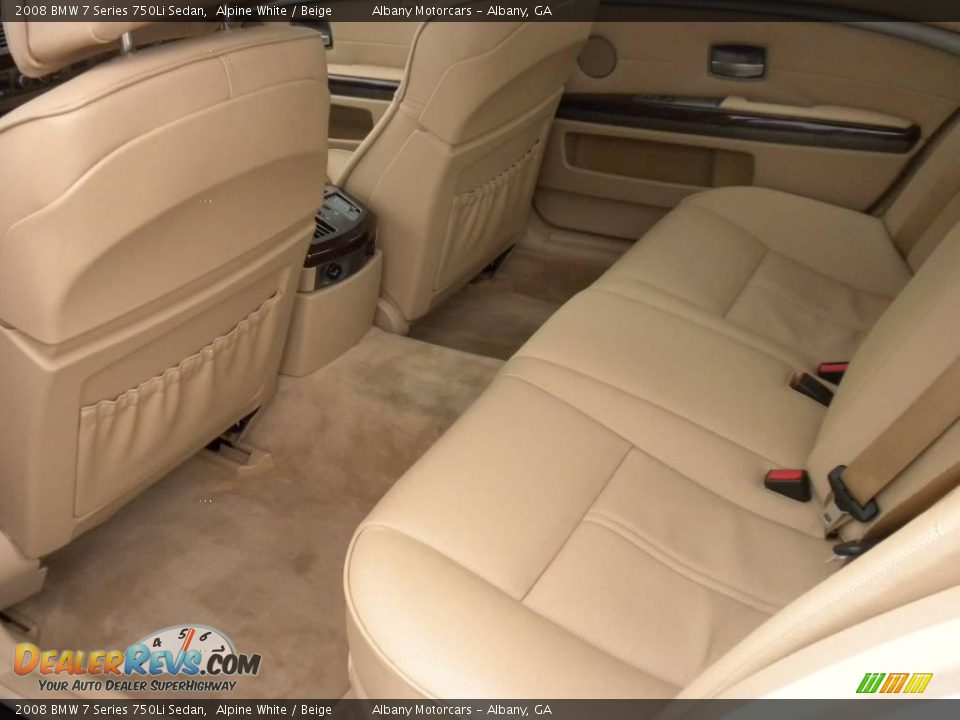 2008 BMW 7 Series 750Li Sedan Alpine White / Beige Photo #12