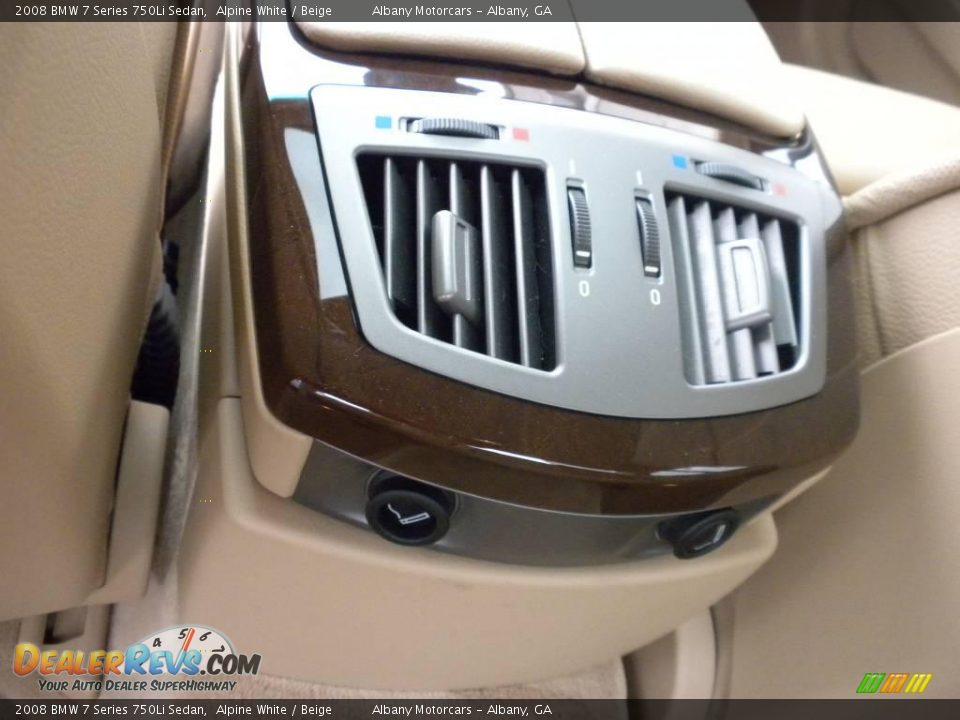 2008 BMW 7 Series 750Li Sedan Alpine White / Beige Photo #13