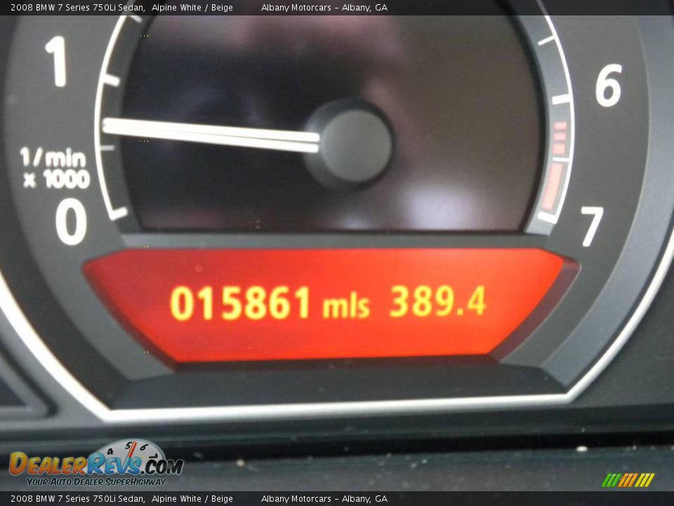 2008 BMW 7 Series 750Li Sedan Alpine White / Beige Photo #17