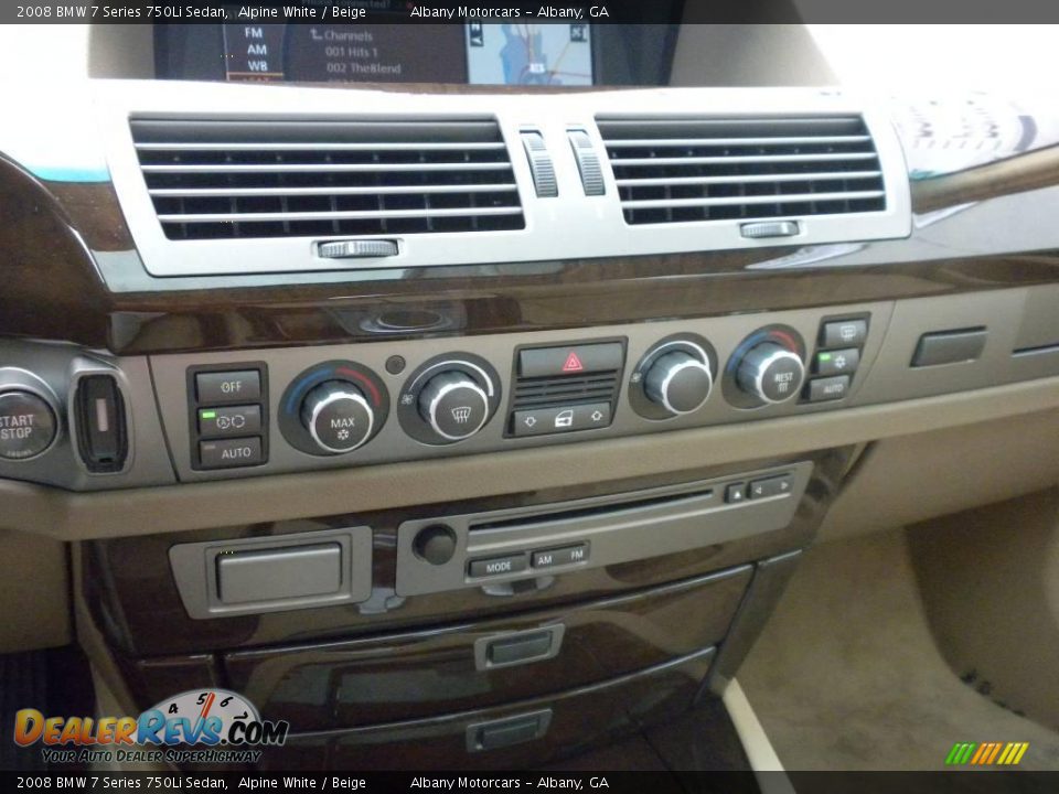 2008 BMW 7 Series 750Li Sedan Alpine White / Beige Photo #18