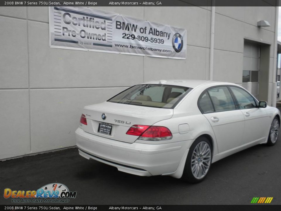 2008 BMW 7 Series 750Li Sedan Alpine White / Beige Photo #21
