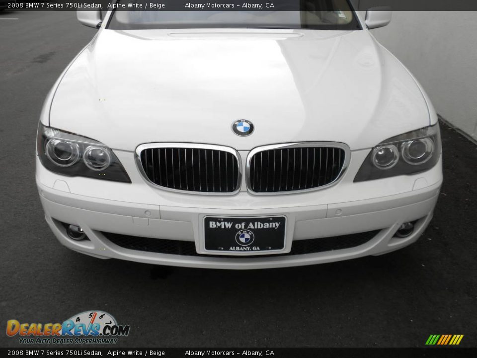 2008 BMW 7 Series 750Li Sedan Alpine White / Beige Photo #24