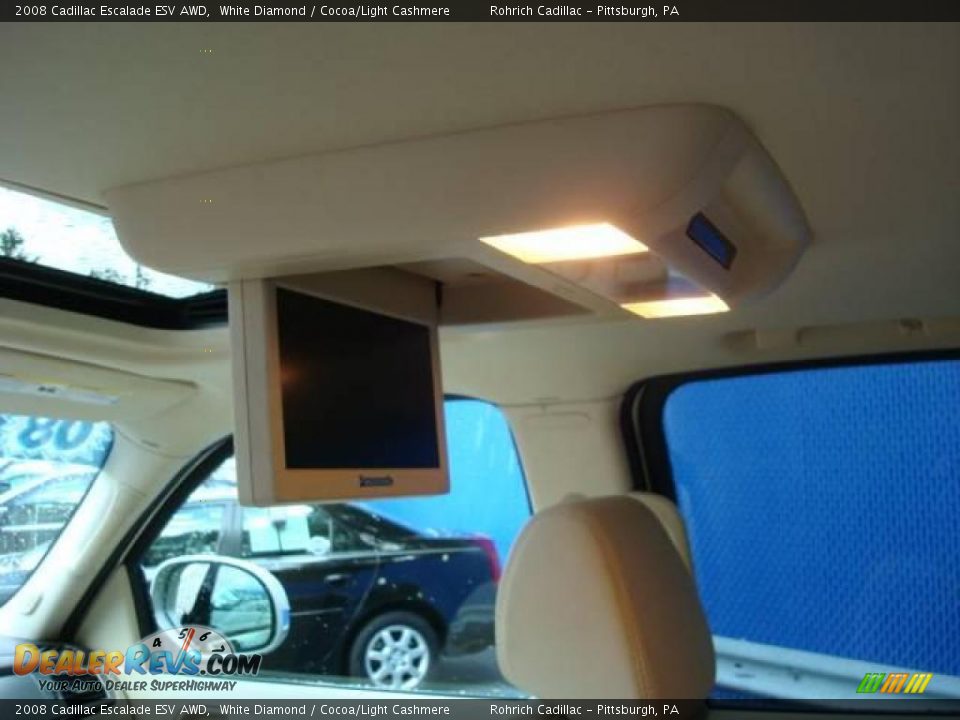 2008 Cadillac Escalade ESV AWD White Diamond / Cocoa/Light Cashmere Photo #12