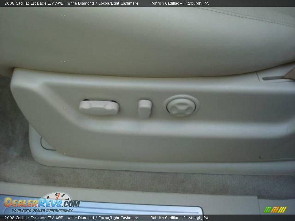 2008 Cadillac Escalade ESV AWD White Diamond / Cocoa/Light Cashmere Photo #16