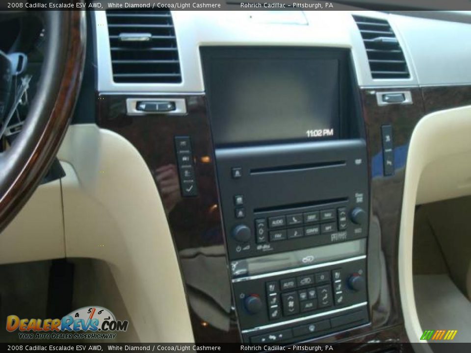 2008 Cadillac Escalade ESV AWD White Diamond / Cocoa/Light Cashmere Photo #18