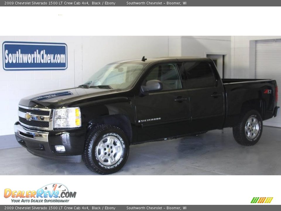 2009 Chevrolet Silverado 1500 LT Crew Cab 4x4 Black / Ebony Photo #1