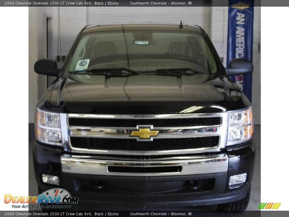 2009 Chevrolet Silverado 1500 LT Crew Cab 4x4 Black / Ebony Photo #2