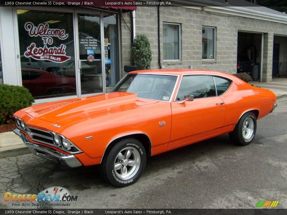 1969 Chevrolet Chevelle SS Coupe Orange / Black Photo #1